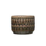 Embossed Stoneware Planter