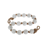White Glass Ball Garland