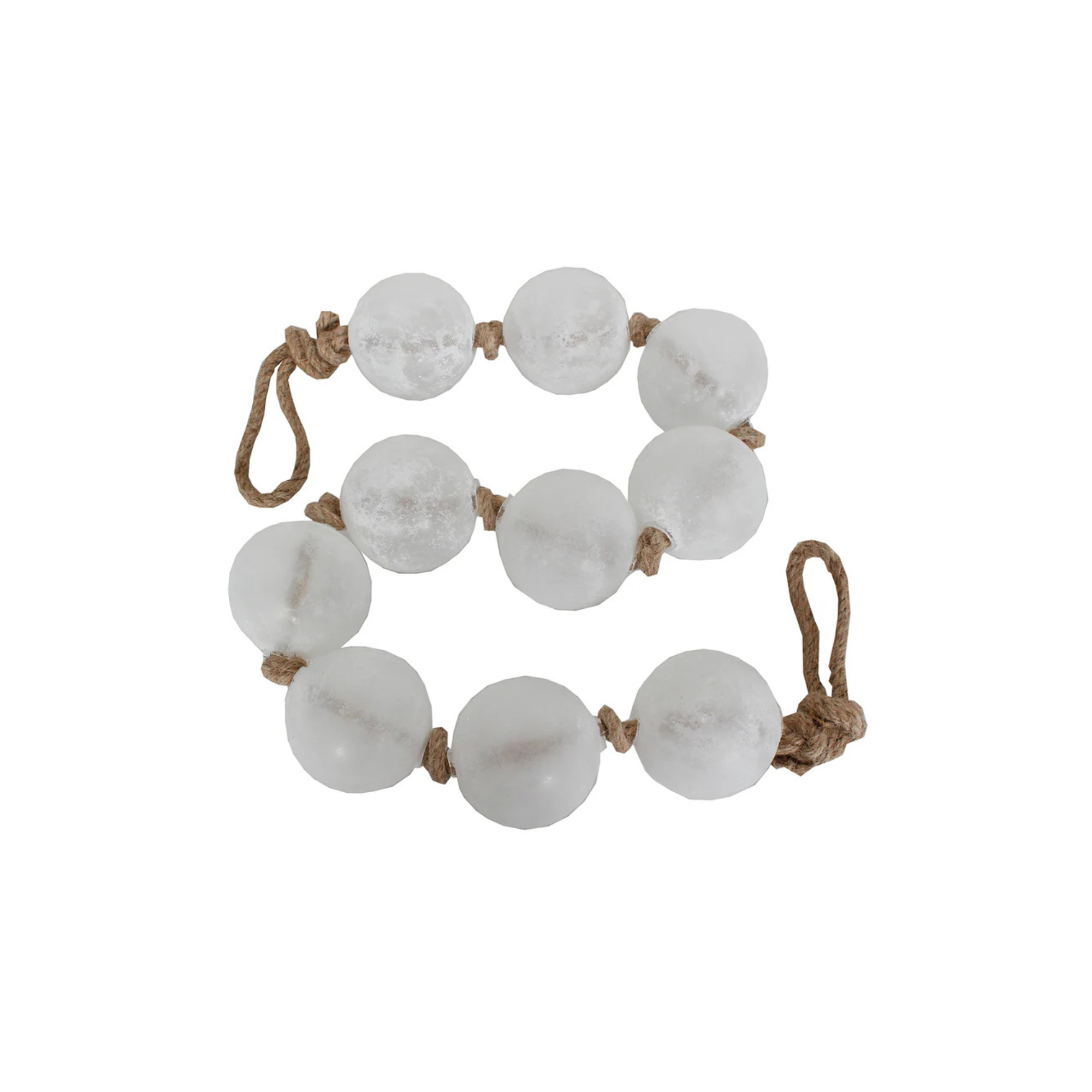 White Glass Ball Garland