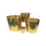 Hammered Brass Planter