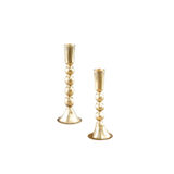 Shiny Gold Candleholders s/2
