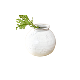 White Ceramic Ball Vase