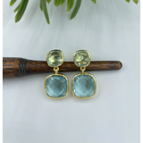 Cushion Topaz Earrings