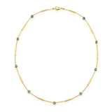 Green Tourmaline Tube Necklace