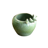 Green Glazed Bird Planter