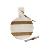 White Marble & Wood Board