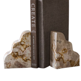Beige Marble Bookends