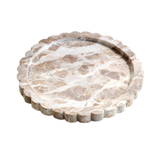 Beige Scallop Edge Tray