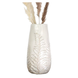 White Fern Vase
