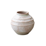 Antique Ribbed Terracotta Vase