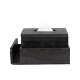 Black Wood Tissue Box Holder