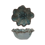 Blue Ruffle Bowl