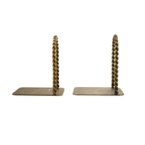 Twisted Gold Iron Bookends