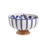 Blue Pedestal Bowl