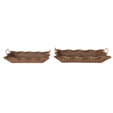Rattan Scalloped Tray