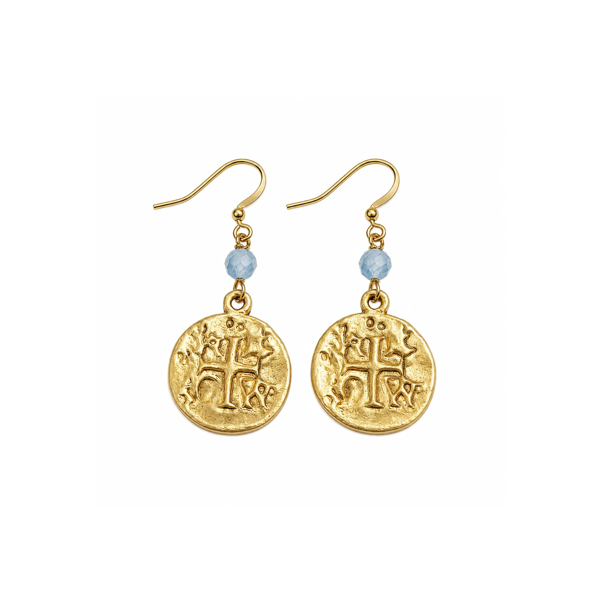 Coin Stone Earrings