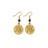 Coin Stone Earrings