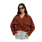 Dallas Suede Short Trench Coat