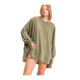 Olive Oversized Sweatshirt