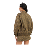 Em Oversized Leather Jacket