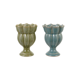 Scalloped Footed Vase