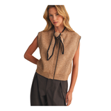 Tie Neck Sweater Vest