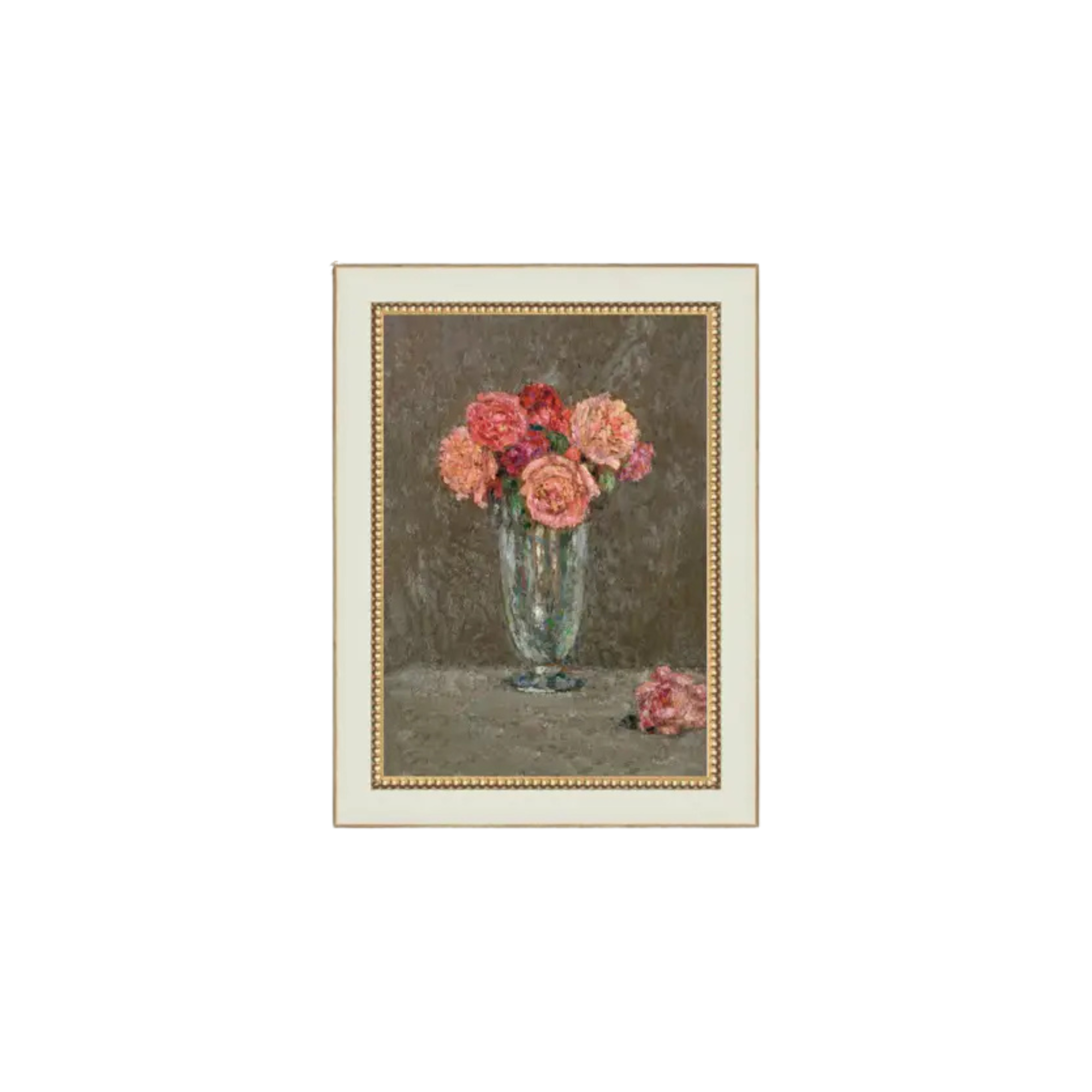 Glass Vase with Roses Art