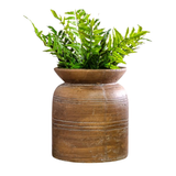 Brown Terracotta Lined Vase