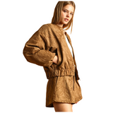 Zara Suede Foral Jacket