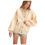 Tayler Cream Button Up Jacket