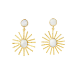 Moonstone Sunburst Earrings