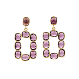Amethyst Rectangular Earrings