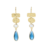 Blue Topaz and Moonstone Earrings