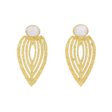 Leaf Moonstone Earrings