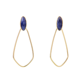 Sapphire Organic Hoops