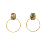Labradorite Hoop Earrings
