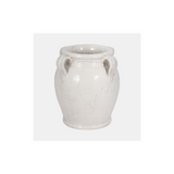 White Crackle Vase with Handles