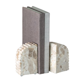 Beige Marble Scallop Bookends
