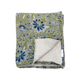 Botanical Print Cotton Throw