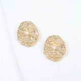 Gallipolis Pearl Textured Earrings