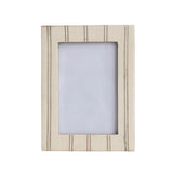 Striped Resin Photo Frame w/ Metal Inlay