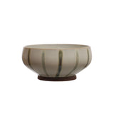 Stoneware Striped Bowl