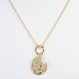Sable Coin Charm Cluster Necklace