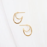 Chadron Double CZ Hoop Earrings
