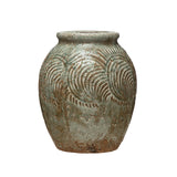 Embossed Terra Cotta Vase