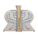 Terracotta Blue Bookends s/2