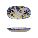 Lemon and Blue Platter