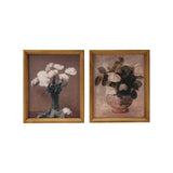 Wood Frame Vintage Flower