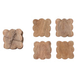 Natural Scalloped Coasters