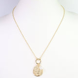 Sable Coin Charm Cluster Necklace